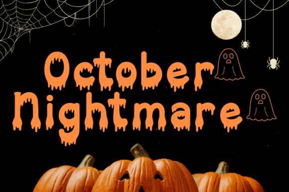 October Nightmare Font: Spooky Charm for Handmade Labels & Printables