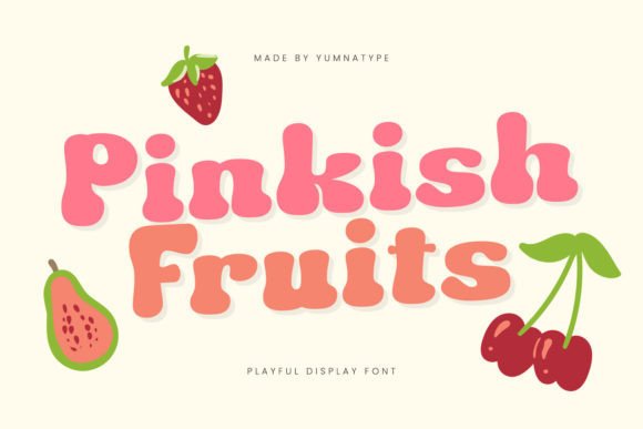 Pinkish Fruits: A Playful Display Font for Digital Branding
