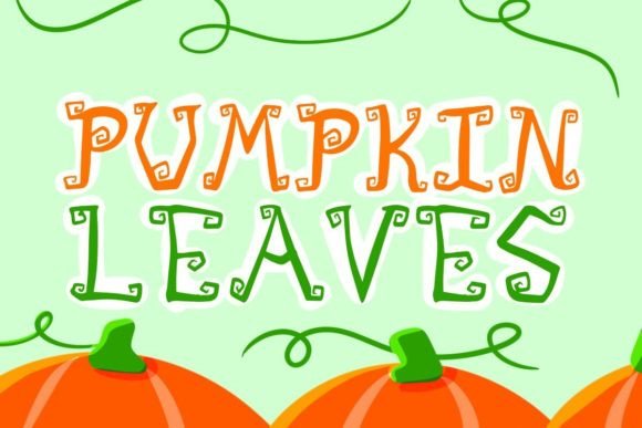 Pumpkin Leaves: A Playful Display Font for Handmade Creators
