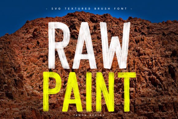 Raw Paint: A Textured Display Font for Digital Branding
