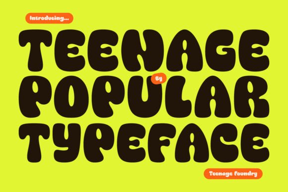 Teenage Popular Font: Retro-Charm Display Type for Handmade Brands